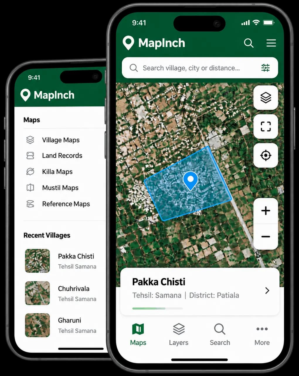 MapInch Mobile App preview